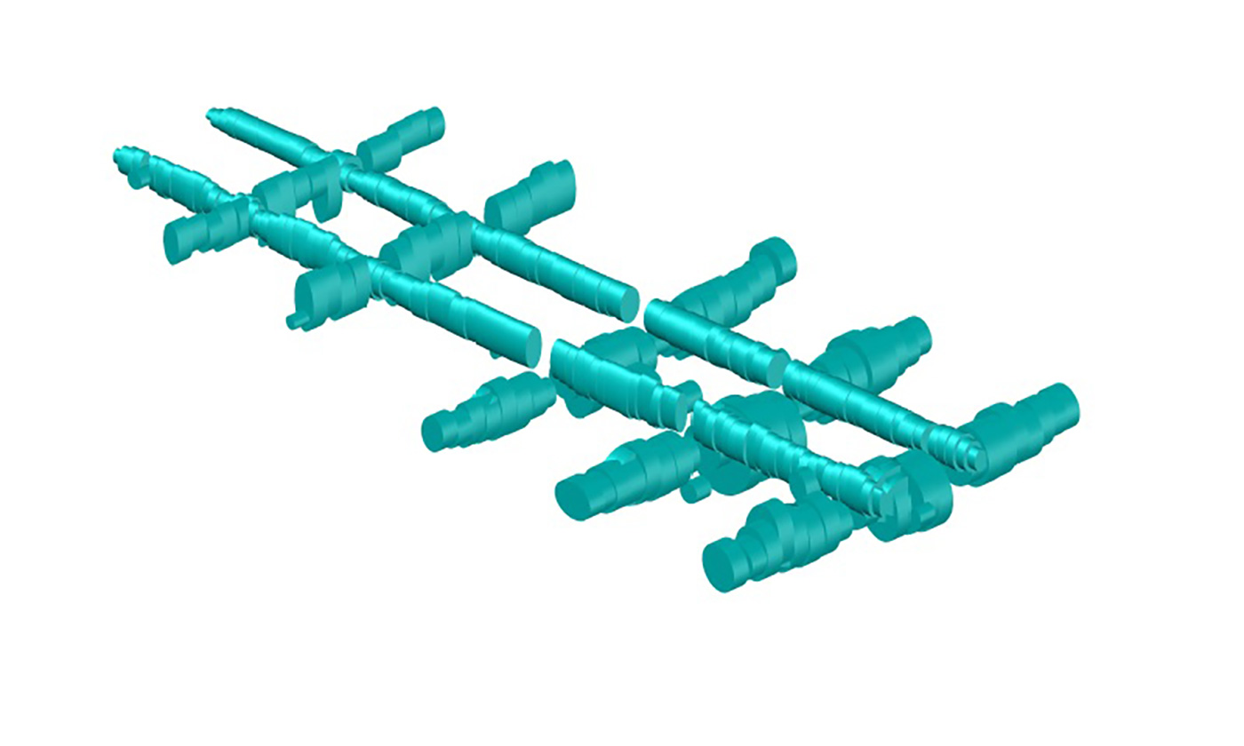 Multi-Path Linear Array Radar / Grasping the position of reinforcement bars on CAD software